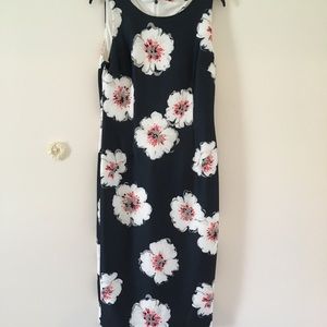 IVANKA T. Dark blue floral dress
